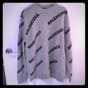 Balenciaga Allover Logo Jumper